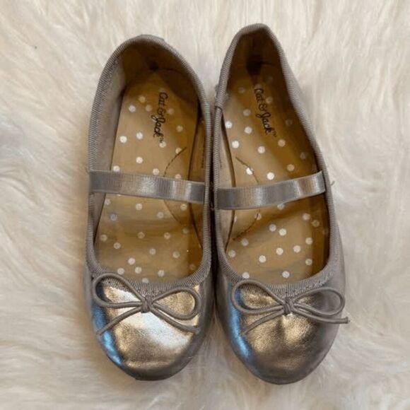 Rare Editions Romper 4T & Silver Flats Cat & Jack Sz 9 Girls Outfit - Picture 5 of 5